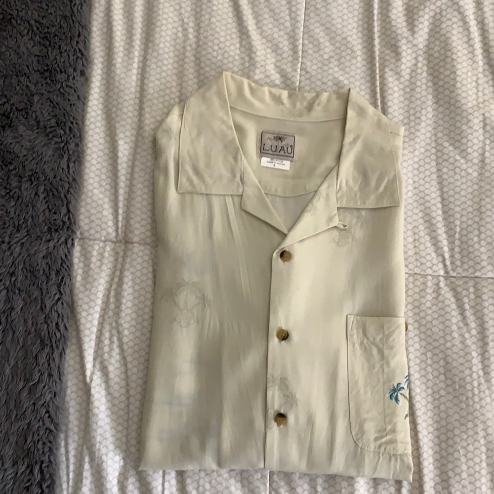 Luau button down short sleeve shirt